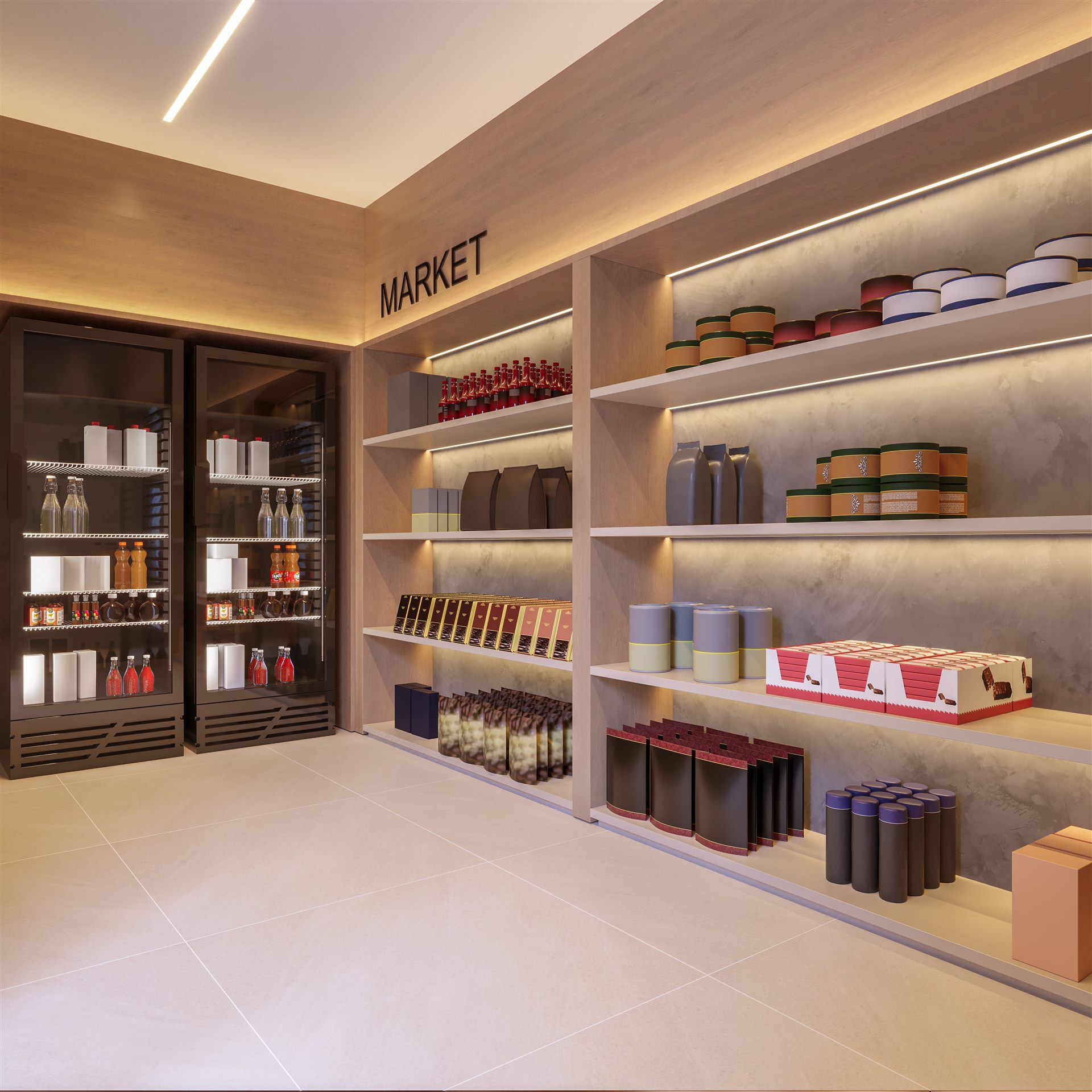 Mini market do Areté Home Indaiatuba