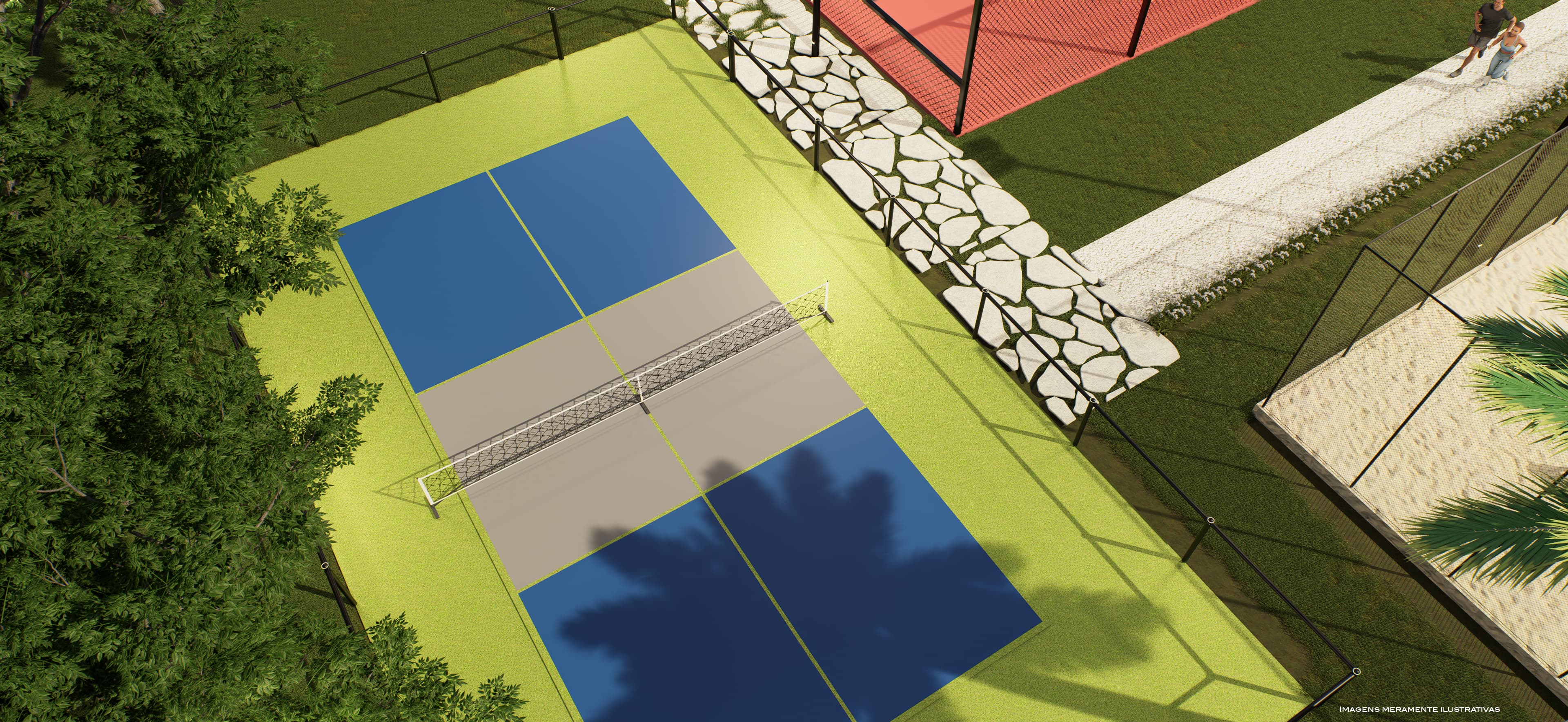 Quadra de pickleball San Marino Indaiatuba