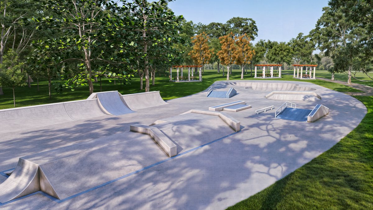 Perspectiva da pista de skate do Ville de Provence