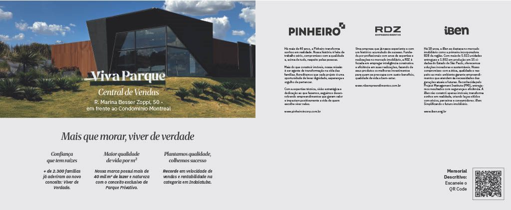 Consórcio Pinheiro RDZ iBen Viva Parque Aura Indaiatuba