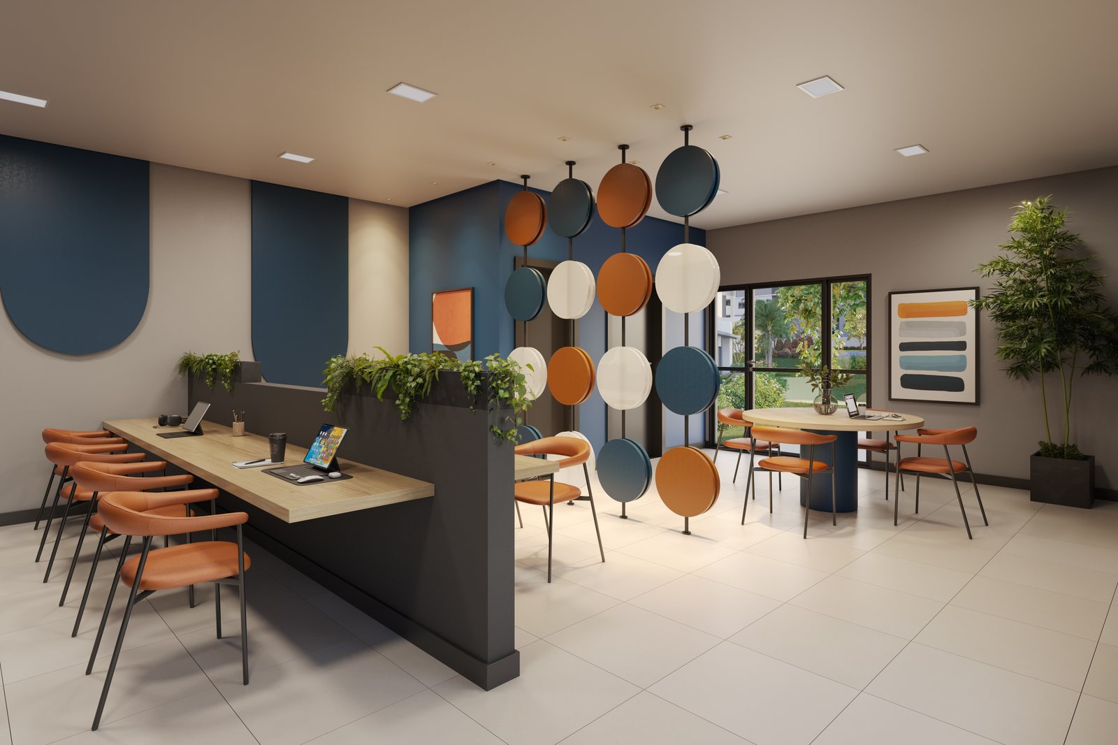 Coworking, sala de reuniões e studio do Viva Parque Sense